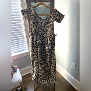 Smocked floral dress